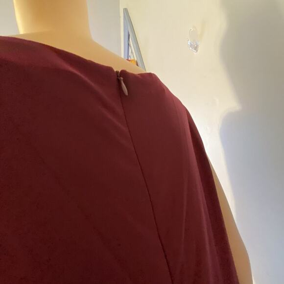 R&M Collection Dress w/Jacket Maroon Lace Sequins Career Formal Evening Sz 12 - Picture 8 of 11